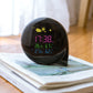 small Q comma weather forecast clock