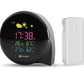 small Q comma weather forecast clock