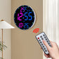 Digital Clock With RGB Color-Changing Wall Clock