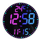 Digital Clock With RGB Color-Changing Wall Clock