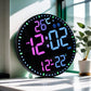 Digital Clock With RGB Color-Changing Wall Clock