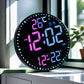 Digital Clock With RGB Color-Changing Wall Clock
