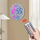 Digital Clock With RGB Color-Changing Wall Clock