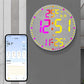 Digital Clock With RGB Color-Changing Wall Clock